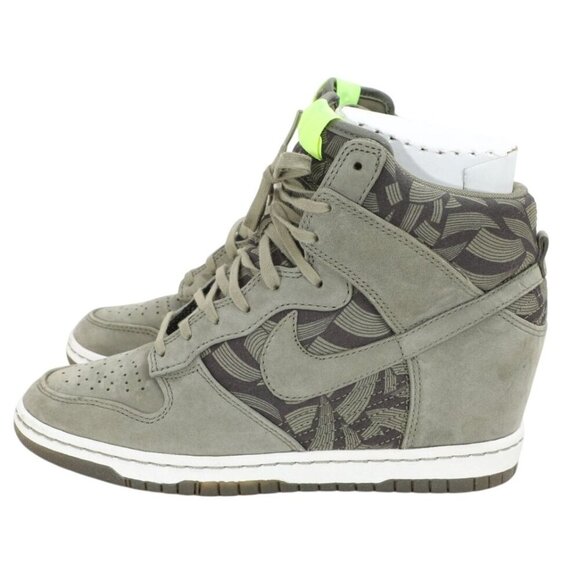 Nike Dunk Sky Hi Liberty of London OG Womens Suede Sneakers Size 8 Olive New - Picture 7 of 13
